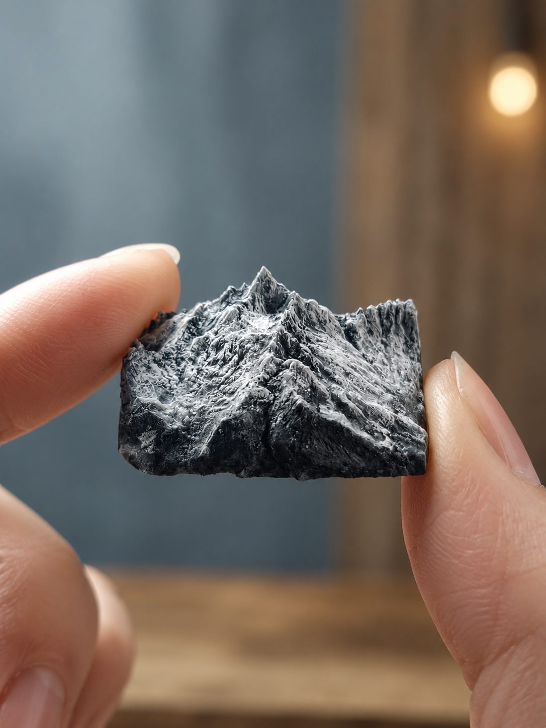 Painting the mountain by hand